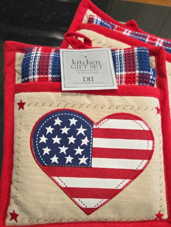 Other - July 4th Set Of 2 Picnic Party Gift Dishcloth Potholder.
